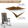 TIMBER RIDGE Foldable Padded Rocking Chair for Outdoor, High Back