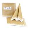 50 Napkins Fabric-Like – Romantic; Colour: Gold, Size: 40 x