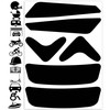 Biomar Labs Reflectors Reflective Stickers Reflective Film Black Stickers Set