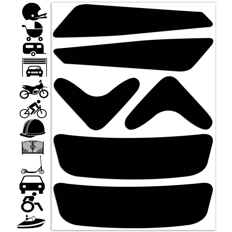 Biomar Labs Reflectors Reflective Stickers Reflective Film Black Stickers Set