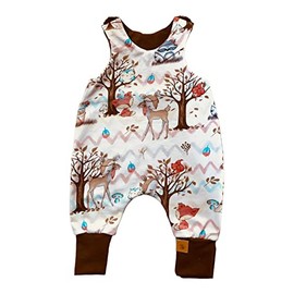 Strampler Spieler Boho weiß braun Fuchs Waldtiere (56)