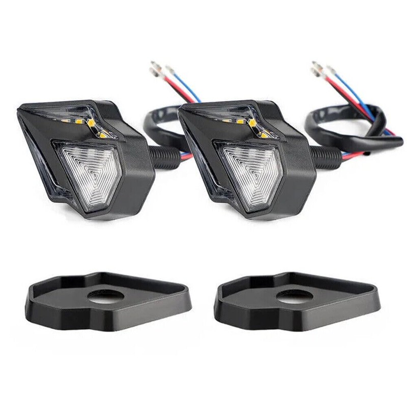 2 Pieces Sequential Motorcycle Flush Mount LED Turn Signals Blinker