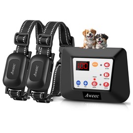 Aweec Wireless Dog Fence, 2025 Electric Fence for Dog & Training Collar with Remote, Wireless Dog Boundary Containment System, Adjustable & Rechargeable Collar for Medium,Large Dogs (for 2 Dogs)