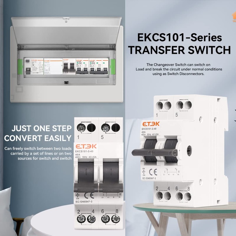 Manual Transfer Switch 40A MTS Type AC Modular Switch Locking