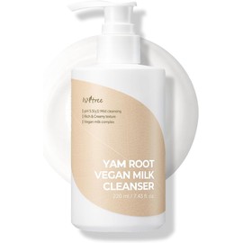 IsNtree Yam Root Vegan Milk Cleanser 220ml, 7.43 fl.oz Korean Facial Cleanser for Sensitive Skin Rich & Creamy Texture Hydrating & Mild Vegan & Cruelty-Free Skincare
