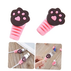 Protector De Cable De Carga 10 Piezas Fundas Protectoras USB para Teléfonos Móviles Y Computadoras Evita Roturas Cable Protector Decoración Escritorio