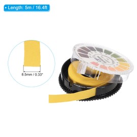 PATIKIL 5m/Roll PH Test Paper Strips Roll, 12 Roll PH 0-14 Full Range Litmus PH Tester Acid Alkaline Testing Monitoring for Water Food Soil Soap Saliva