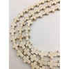 JM Design White Magnesite Turquoise Cross Size 8x10mm 15.5" Strand