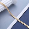 Dervivea Punk Bracelet Hammered Snake Chain Gold Chain Bangle Chunky