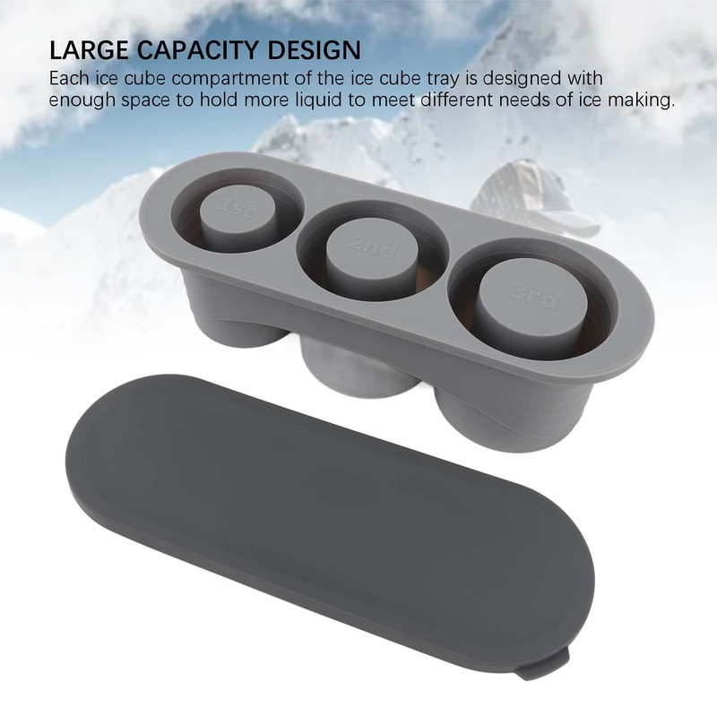 Hollow Cylinder Ice Cube Tray Quick Release Silicone High Low