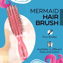 Frizo Pro - I Love My Hair Brush, Hair Brush for All Hair Types, Detangler Brush for Wet or Dry Hair, Tangle Teezer Hair Brushes for Women and Girls (Medium, Rose Pink)