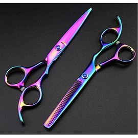 Barber Scissors Professional 6.0 inch Purple Cutting Shears thinning Barber Cut Hair Scissors Style Salon Hairdressing Scissors Set