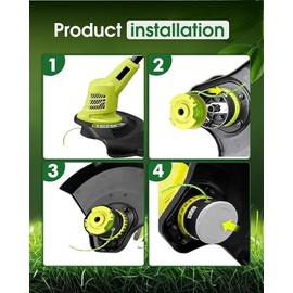 Roybi Twisted Line Spool Replacement, 0.080-inch, for 18v/24v/40v Cordless Trimmers, 3-Pack