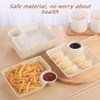 8 Pack Chip and Dip Serving Platter,Sushi Plates with Sauce