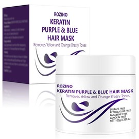 Purple Hair Mask,Deep Conditioning Keratin Hair Mask,Add Shine, Cool Tone, Lighten & Soften, Hair Repair Moisturizing Conditioner for Blonde, Platinum, White or Grey Hair,100g