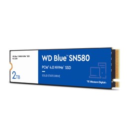 Western Digital Internal SSD 2TB WD Blue SN580 (Read Up to 4,150MB/sec) M.2-2280 NVMe WDS200T3B0E-EC