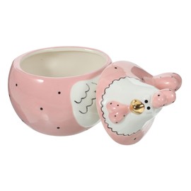 PACKOVE American Style Ceramic Trinket Holder Small Chicken Cookie Jar Decorative Candy Jar for Jewelry Box