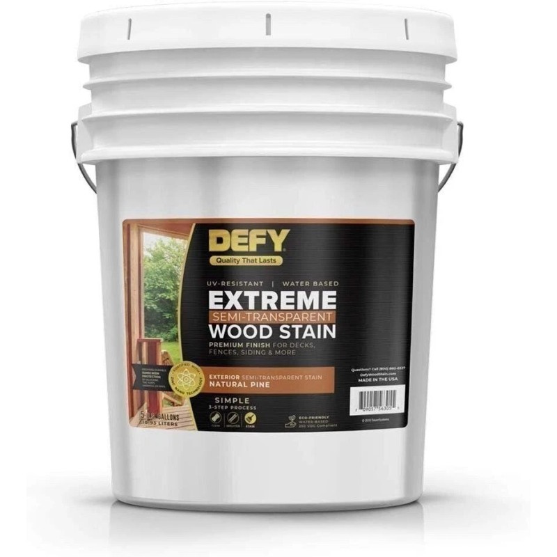 SaverSystems DEFY Extreme 1 Gallon Semi-Transparent Exterior Wood Stain, Driftwood