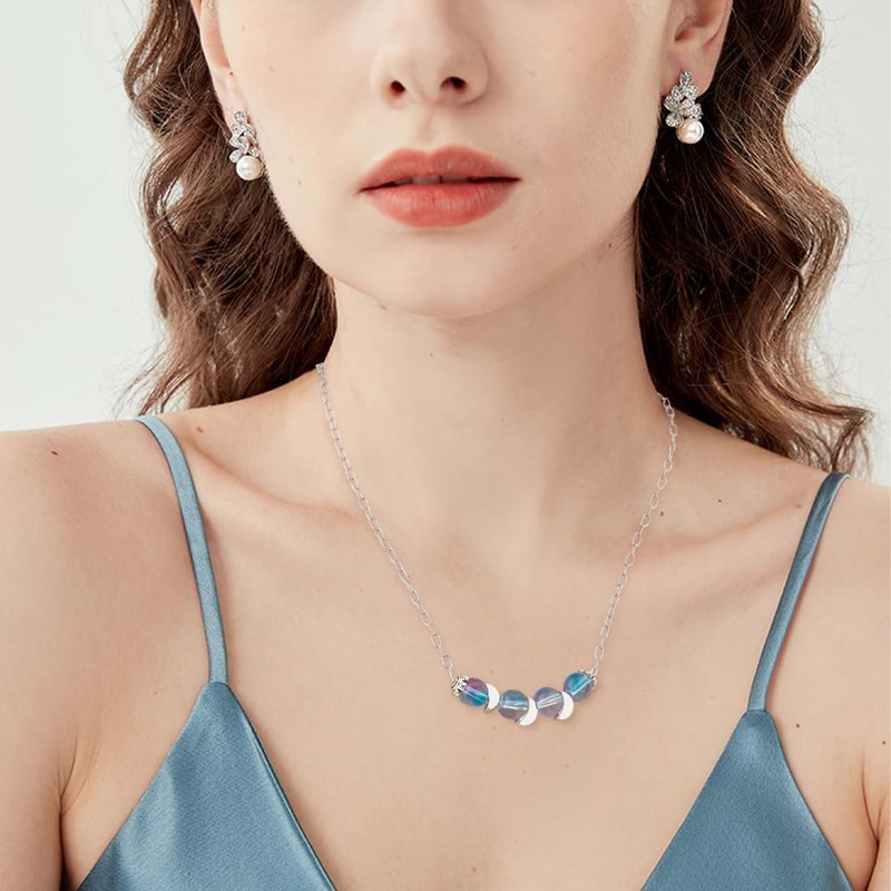 Beebeecraft 1 Box of 50 Silver Moon Beads Real Platinum