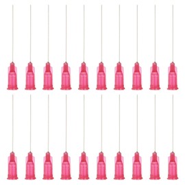 PATIKIL 25Ga Dispensing Needles, 52PCS 1.5 Inch Industrial Blunt Tip Dispensing Needle Tips with Luer Lock Needle for Refilling Liquid Inks Adhesive Glue Oil,Red