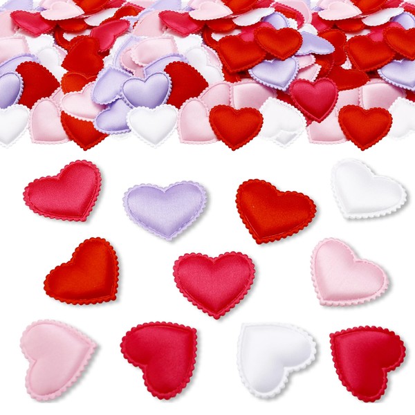 ParPix Pack of 100 Colourful Sponge Heart Confetti, Large 3.5