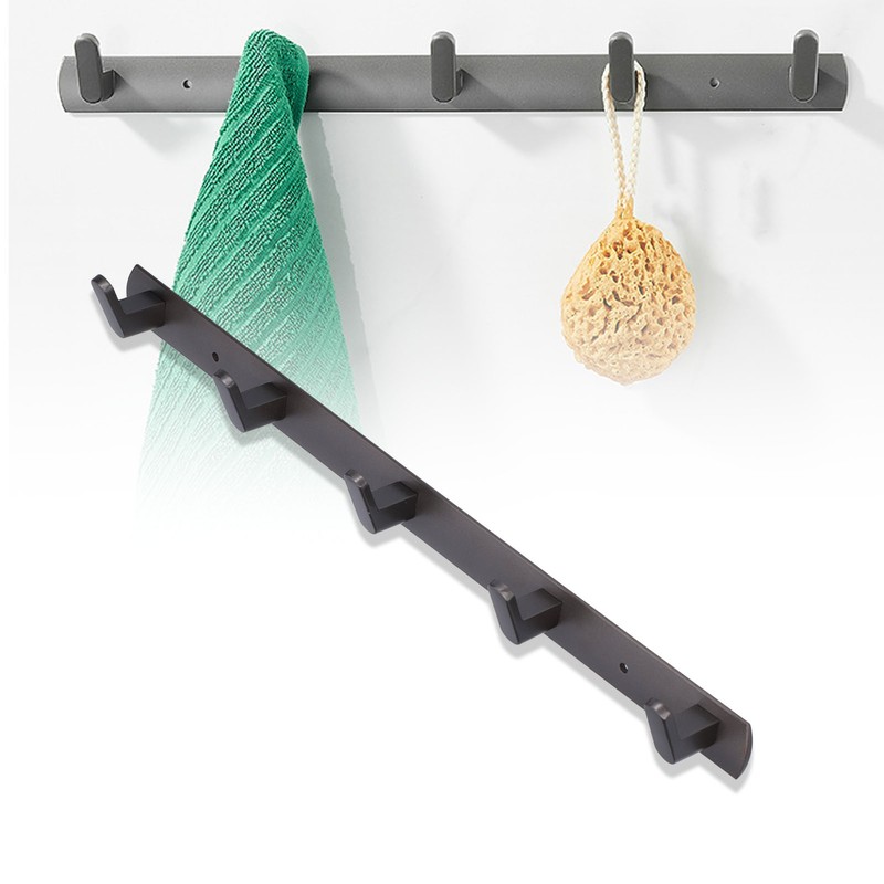 45cm Row Hook Wall Mount Aluminium Alloy Coat Towel Hook