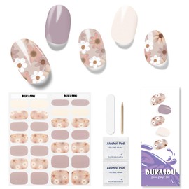 DUKASOU Gel Nail Seals, 28 Pieces Semi-cured Nail Seal, Cured Type, Removable, Gel Nails, for Hands, Refreshing Sheer, Odorless, Hand Glow, Easy Off for Women, Girls, Kids, DIY Decoration, Birthday