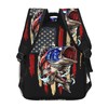 KOSUES Vintage Fishing American Flag Bass Fishing Fisher Laptop Backpacks