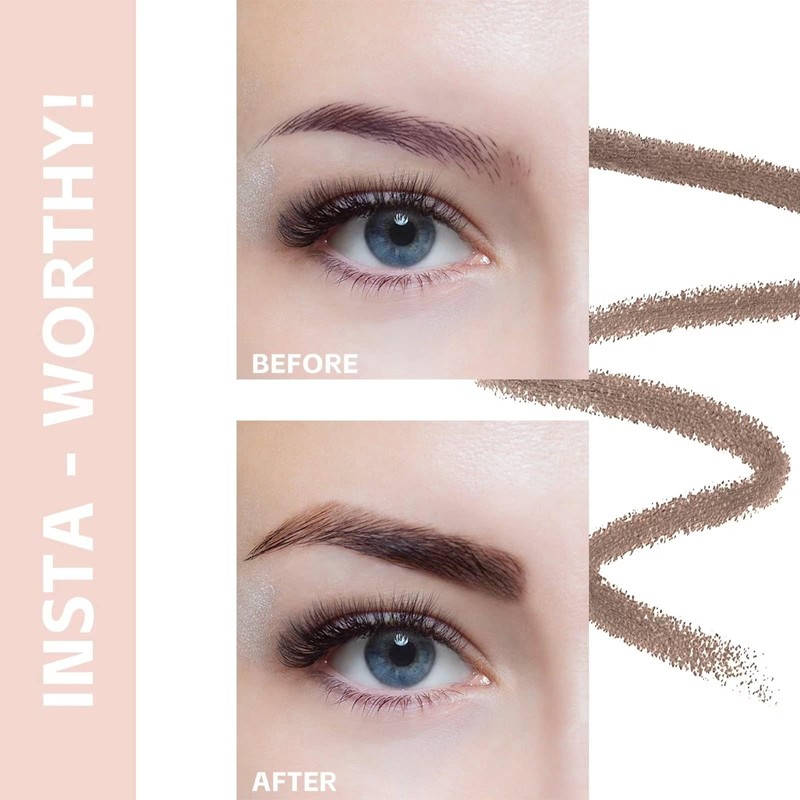 LAVONE Eyebrow Pencil - Makeup Waterproof Brow Pen with Triangular