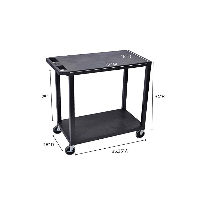 Luxor - 32" x 18" Cart - Two Flat Shelves