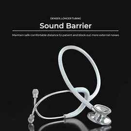 MDF Sakura MD One Epoch Lightweight Titanium Stethoscope Adult Sakura Tube Silver Chestpiece Headset MDF777TSA+ Travel Case