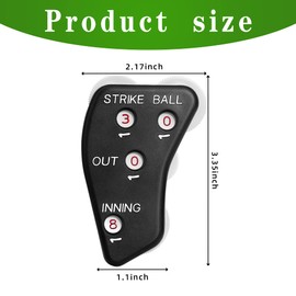 Watayo 2 Pcs 4 Wheel Baseball Umpire Clicker -Black Umpire Indicator Gear -Practical Baseball Counter Clicker for Scorekeeper Recording Outs & Innings Balls