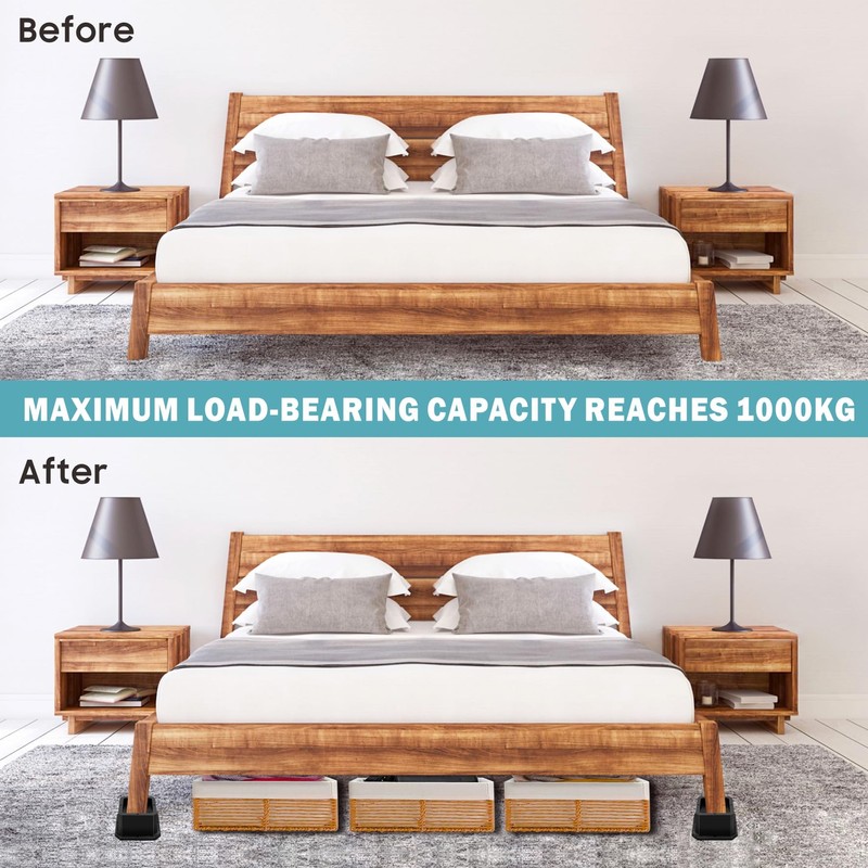 MixDora Bed Risers 2 Inch Furniture Risers Anti-Slip Chair Raisers