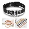 Fashion Simple Stainless Steel Bracelet Women Bangle Heart Shape Pendant