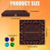 4-Player Mancala Board Game, Foldable Solid Wood with 110 Multi-Coloured