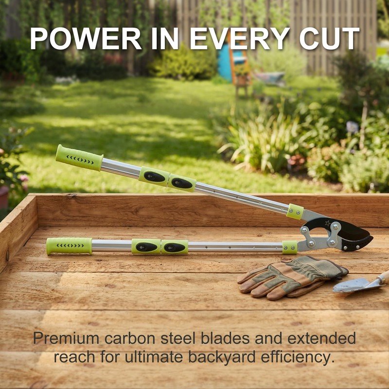 BeBecome 25"- 43" Tree Trimmer, Heavy Duty Bypass Loppers for