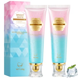 2Pcs Niacinamide Whitening Toothpaste, Niacinamide Intensive Toothpaste, Nicotinamide Bright White Toothpastes, Fresh Breath, Remove Tooth Stains