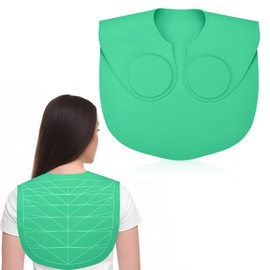 Hair Cutting Cape Collar for Salon, Hair Cutting Guide for Women, Large Waterproof Silicone Hair Dye Collar, Barber Hair Cutting Mat for Shoulders with Weighted Rubber Neck Wrap, Green