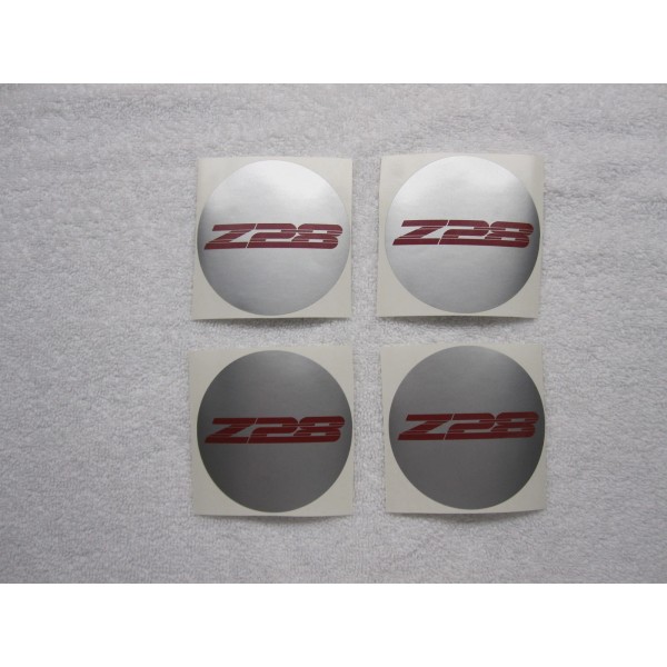 Unbranded Center Cap Decals - Silver W/Red Letters - Fits