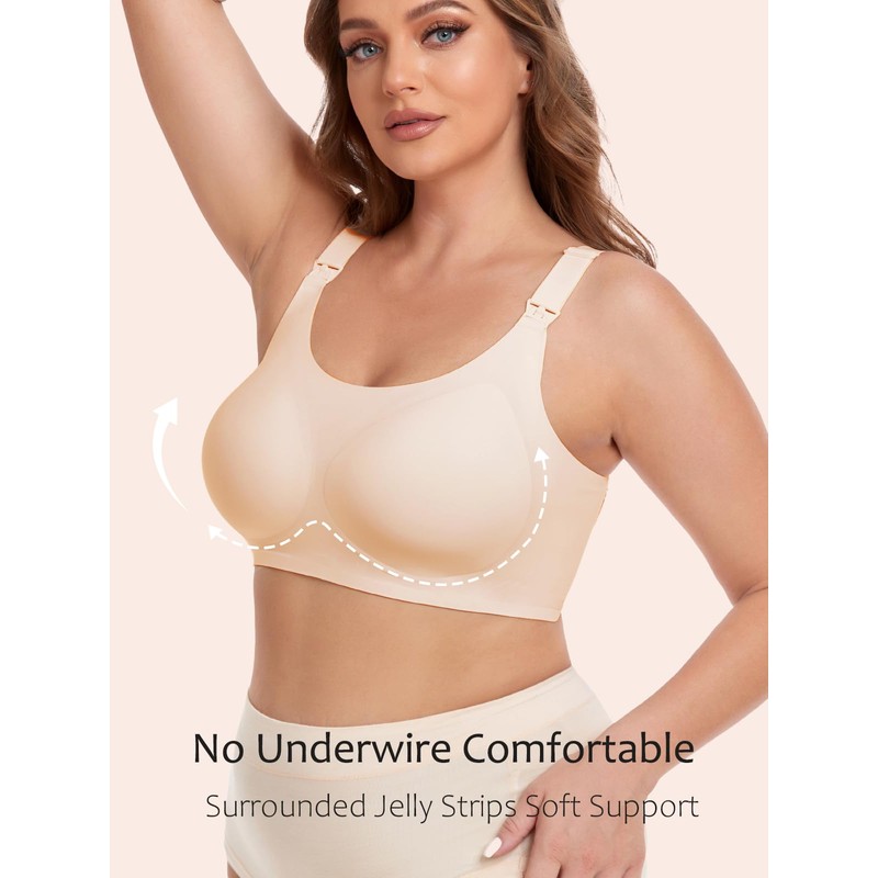 Gailife 3 Pack Nursing Bras for Women Full Coverage Comfort