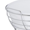 Relaxdays Bread Basket Metal with Removable Fabric Insert, Round, Breakfast
