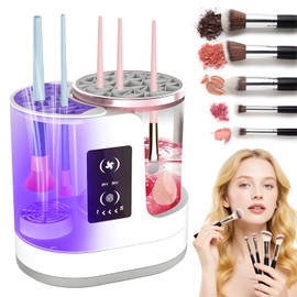 amusediy Makeup Brush Cleaner: LCD Touchscreen Electric Automatic Washer and Dryer - Suitable for Various Types of Makeup Brushes - Beauty Gifts for Women