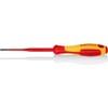 Knipex Screwdriver (Slim) for slotted screws burnished, insulating multi-component handle,
