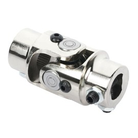ROADFAR U Joint Universal Steering Shaft U Joint Coupler 3/4"-36 Spline * 3/4" DD Chrome Single U-Joint Shaft 83mm