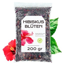 Hibiscus Tea 200 g - Hibiscus Flowers - Hibiscus Flower Tea - Dried Hibiscus Flowers - Hibiscus Flowers Loose (200 g)