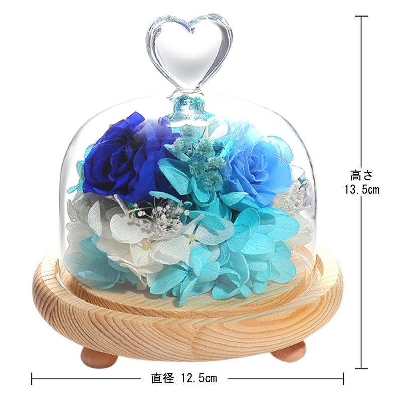 TEATSIGHT Preserved Flower Arrangement in a Glass Pot, Wrapped, 3 Flowers