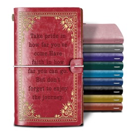Inspirational Gift Appreciate A6 Journal Notebook Graduation Gift Take Pride In How Far You've Come Writing Notebook Encouragement Gift (Take pride in-RedA6)