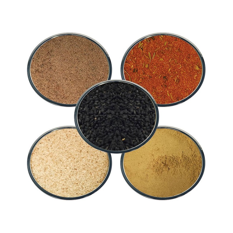 Ethiopian spice set - Contains: 5 Plastic Jars (1 each