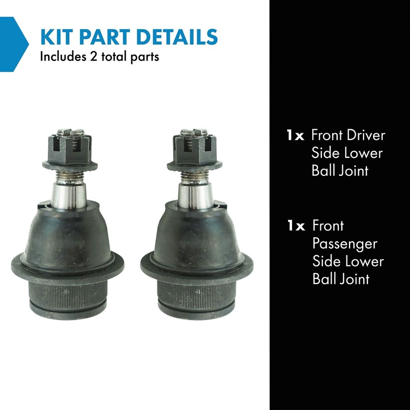 TRQ Front Lower Ball Joint Set Compatible with 2010-2013 Ford