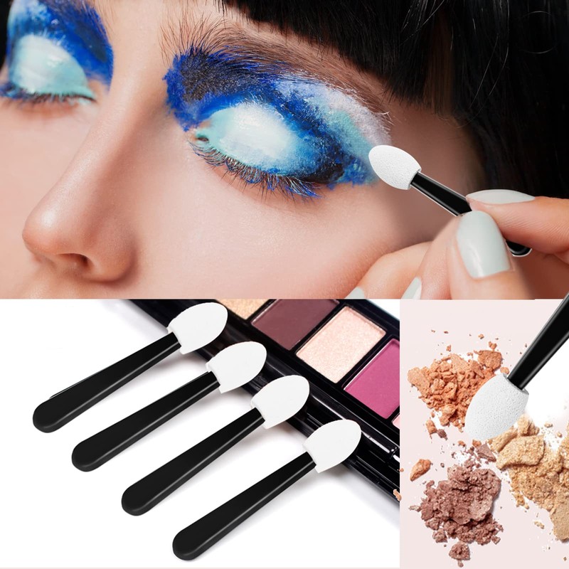 100PCS Eyeshadow Applicator Brush Disposable Eyeshadow Brushes Sponge Eye Shadow